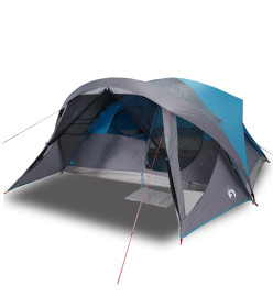 Tente de cabine familiale 6 personnes bleu imperméable