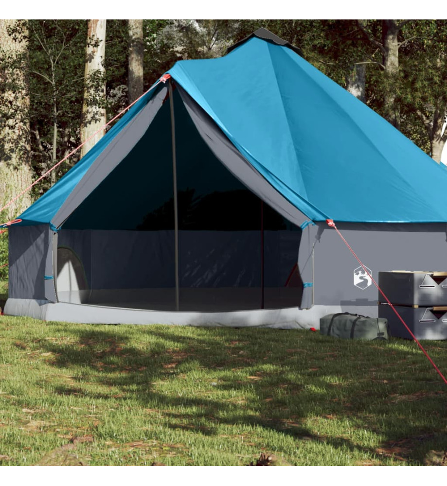 Tente familiale tipi 8 personnes bleu imperméable