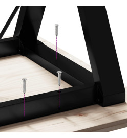 Pieds de table à manger cadre en Y 120x60x73 cm fonte