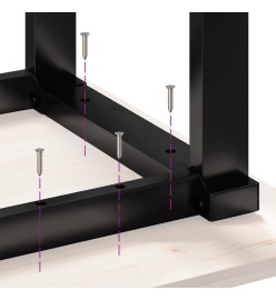 Pieds de table à manger cadre en O 70x70x73 cm fonte