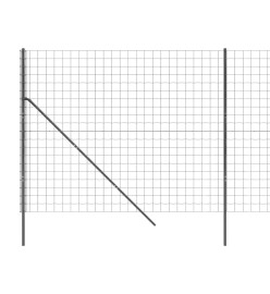 Clôture en treillis métallique anthracite 2,2x10 m