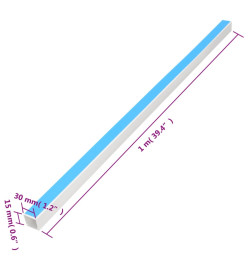 Goulotte de câble auto-adhésive 30x15 mm 10 m PVC