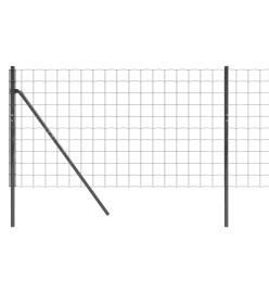 Clôture en treillis métallique anthracite 1x25m acier galvanisé