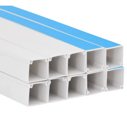 Goulotte de câble auto-adhésive 10x10 mm 10 m PVC