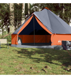 Tente familiale tipi 8 personnes gris et orange imperméable