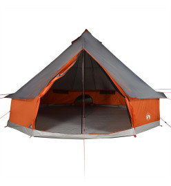 Tente familiale tipi 8 personnes gris et orange imperméable