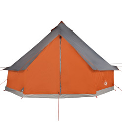 Tente familiale tipi 8 personnes gris et orange imperméable