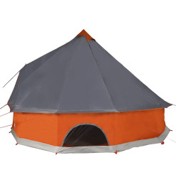 Tente familiale tipi 8 personnes gris et orange imperméable