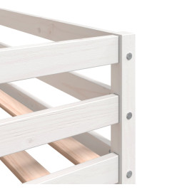 Lit superposé avec rideaux rose 80x200 cm bois pin massif