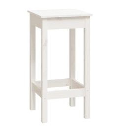 Ensemble de bar 9 pcs Blanc Bois de pin massif