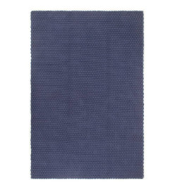 Tapis rectangulaire Bleu marine 200x300 cm Coton