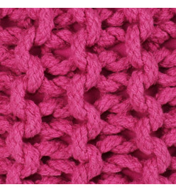 Pouf tricoté à la main Coton 50 x 35 cm Rose