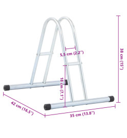 Support de vélo au sol autoportant pour 1 vélo acier galvanisé