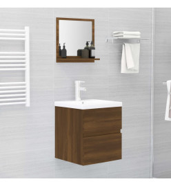 Miroir de bain Chêne marron 40x10,5x37 cm Bois d'ingénierie