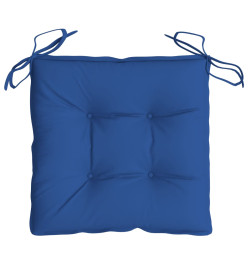 Coussins de chaise lot de 6 bleu 40x40x7 cm tissu oxford