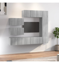 Ensemble de meubles TV 8 pcs Sonoma gris Bois d'ingénierie