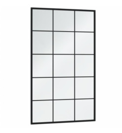 Miroirs muraux 3 pcs noir 100x60 cm métal