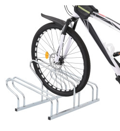 Support de vélo au sol autoportant pour 3 vélos acier galvanisé