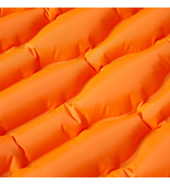 Matelas de camping autogonflant avec oreiller intégré orange