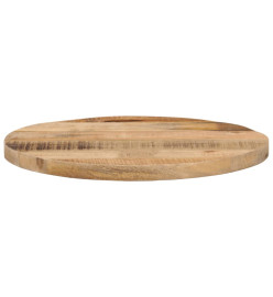 Dessus de table Ø 50x2,5 cm rond bois massif de manguier brut