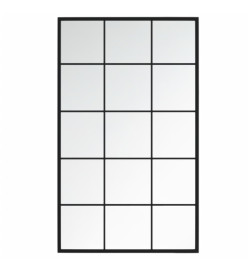 Miroirs muraux 3 pcs noir 100x60 cm métal