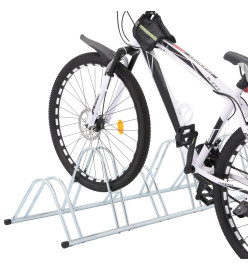 Support de vélo au sol autoportant pour 6 vélos acier galvanisé