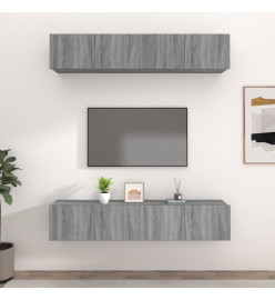 Meubles TV 4 pcs Sonoma gris 80x30x30 cm Bois d'ingénierie