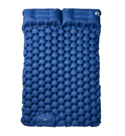 Matelas de camping autogonflant avec oreillers 2 personnes