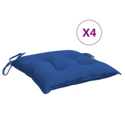 Coussins de chaise lot de 4 bleu 40x40x7 cm tissu oxford