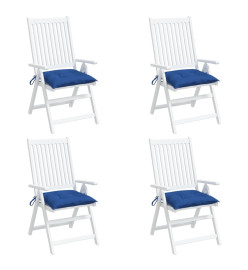 Coussins de chaise lot de 4 bleu 40x40x7 cm tissu oxford