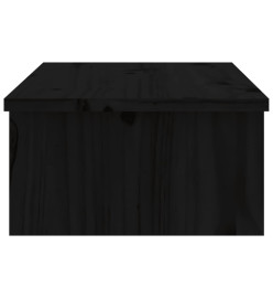 Support de moniteur Noir 50x27x15 cm Bois de pin solide