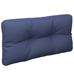 Coussin de palette bleu marine 120x40x12 cm tissu