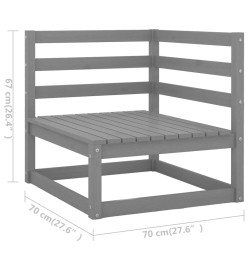 Salon de jardin 6 pcs avec coussins Bois de pin massif