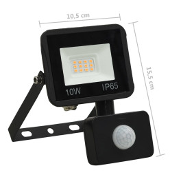 Projecteur à LED avec capteur 10 W Blanc chaud