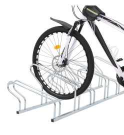 Support de vélo au sol autoportant pour 6 vélos acier galvanisé