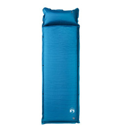 Matelas de camping autogonflant avec oreiller intégré turquoise