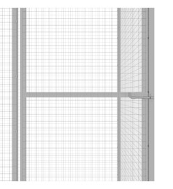 Cage pour chat 6x1,5x1,5 m Acier galvanisé