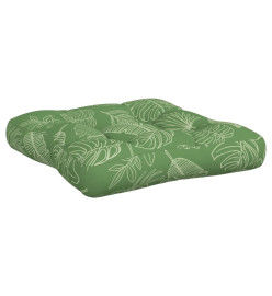 Coussins de palette 2 pcs motif de feuilles tissu Oxford