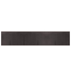 Tapis rectangulaire marron foncé 60x300 cm bambou