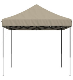 Tente de réception pliable escamotable taupe 410x279x315 cm