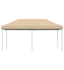 Tente de réception pliable escamotable beige 580x292x315 cm