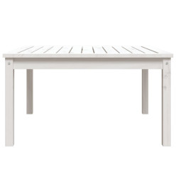 Table de jardin blanc 82,5x82,5x45 cm bois massif de pin