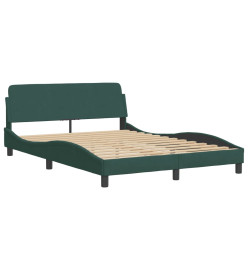 Lit avec matelas vert foncé 120x200 cm velours