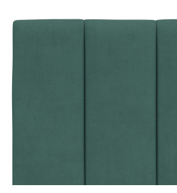 Lit avec matelas vert foncé 120x200 cm velours