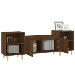 Meuble TV Chêne marron 160x35x55 cm Bois d'ingénierie