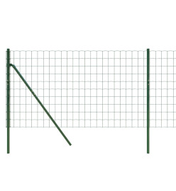 Clôture en treillis métallique vert 0,8x10 m acier galvanisé