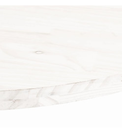 Dessus de table blanc 110x55x2,5 cm bois de pin massif ovale