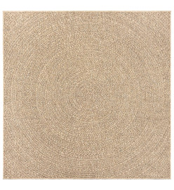 Tapis ZIZUR 200x200 cm aspect de jute intérieur et extérieur