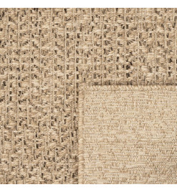 Tapis ZIZUR 200x200 cm aspect de jute intérieur et extérieur