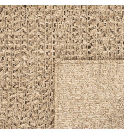 Tapis ZIZUR 240x240 cm aspect de jute intérieur et extérieur